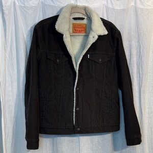 Levi's Black Sherpa Lined Jacket